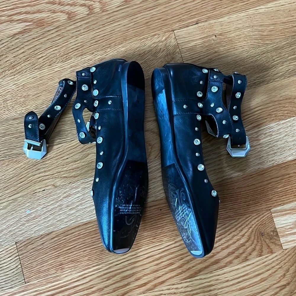 Free People Mystic Diamanté Flats Size 6.5 New - Picture 7 of 15